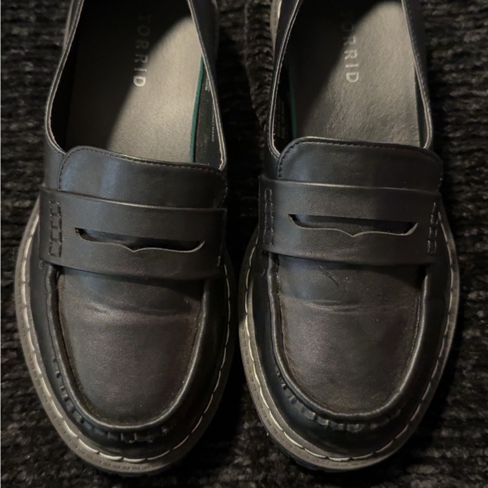 Torrid Black Leather Women’s Loafers
